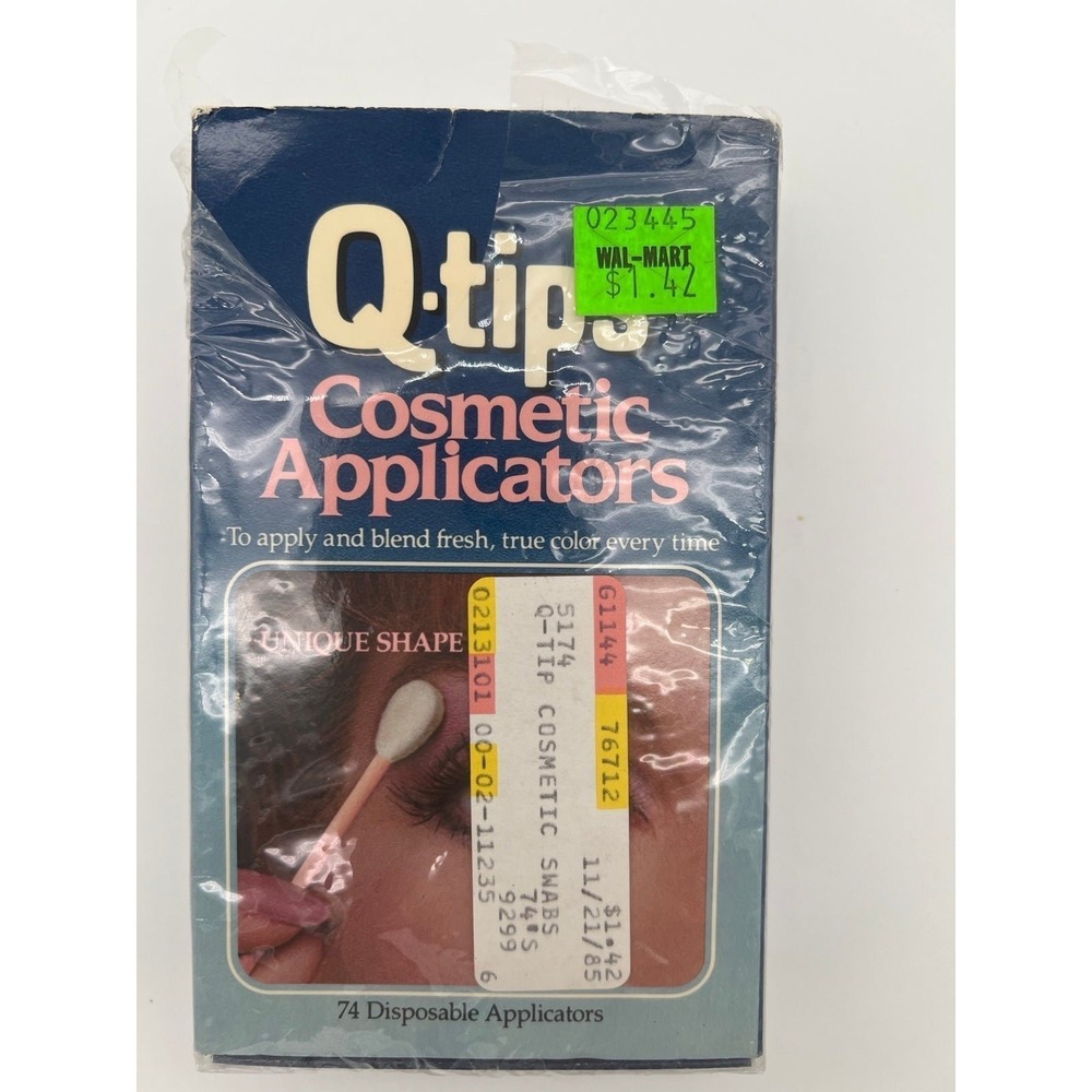 Vintage Q-Tips Cosmetic Applicators Retro Packaging Disposable movie play prop